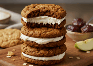 plant based oatmeal cookie pie